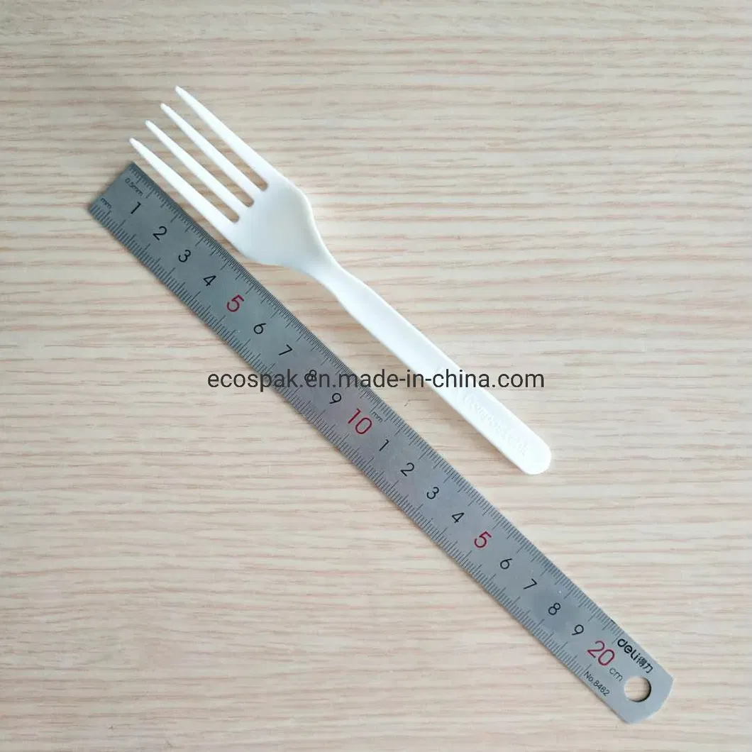 100% Degradable Compostable PLA Kitchenware Tablewares Plastic Cutlery Biodegradable Fork