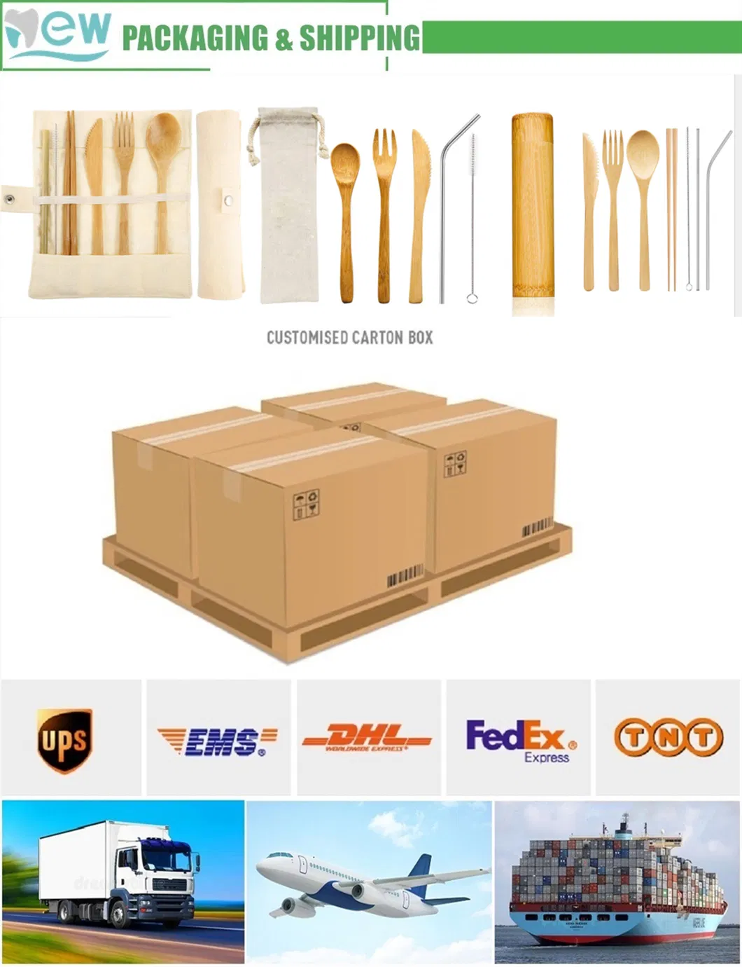 100% Natural New Type Adult Bamboo Utensils