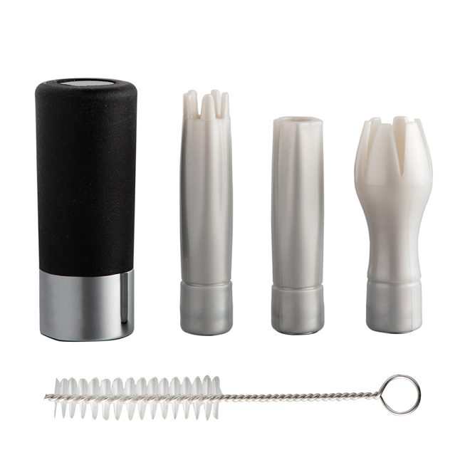 1000ml Cream Whipper Black Strip with Three Plastic Nozzels 304 Stainless Steel Seamless
