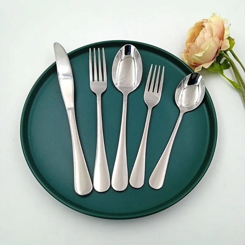 1010 Series 5 Pieces Silverware 18 10 Stainless Steel Cutlery Set with FDA Certificate