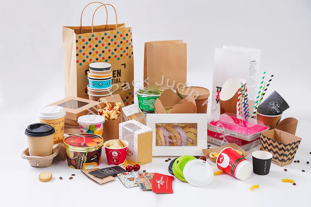 1100ml/1300ml Customized Logo Round Disposable Takeaway Carton Paper Bowl