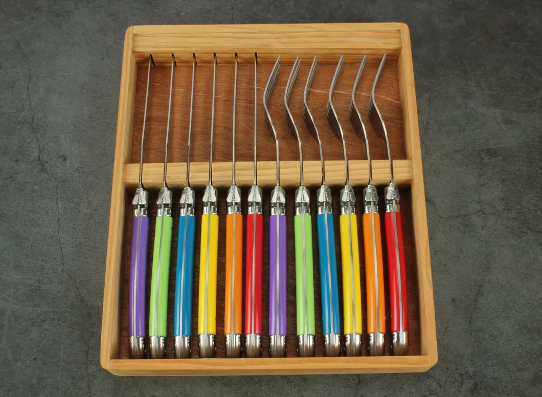 12PCS ABS Handle Laguiole Stainless Steel Used Restaurant Flatware (SE-K035)