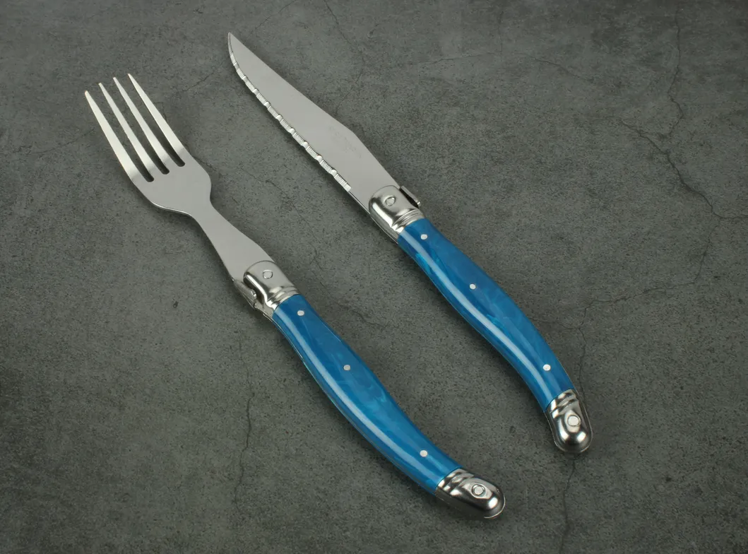12PCS ABS Handle Laguiole Stainless Steel Used Restaurant Flatware (SE-K035)