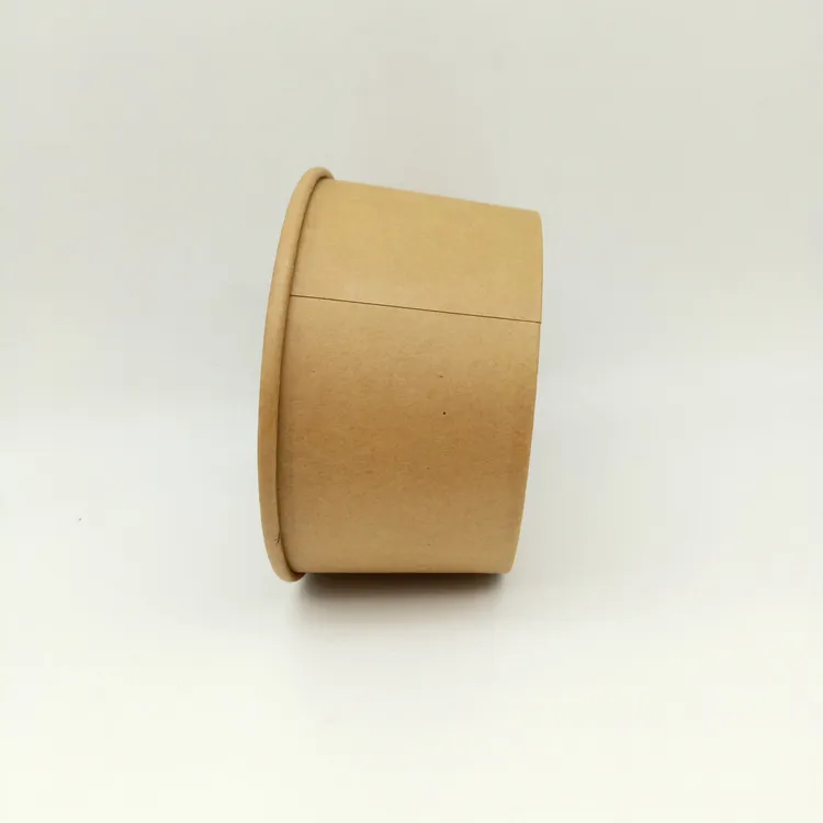 1300ml Single-Layer Coated Biodegradable Kraft Paper Salad Bowl