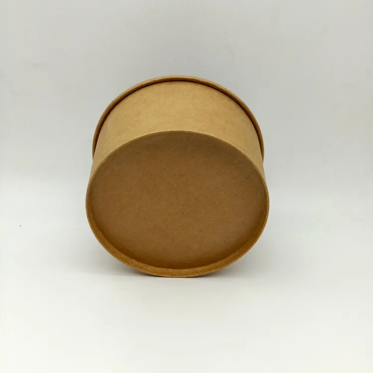 1300ml Single-Layer Coated Biodegradable Kraft Paper Salad Bowl