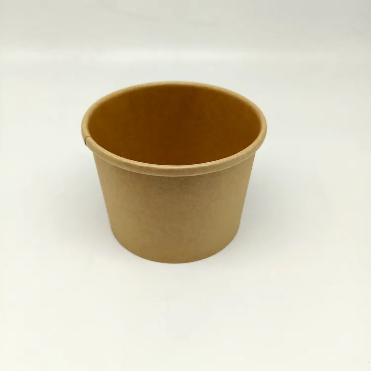 1300ml Single-Layer Coated Biodegradable Kraft Paper Salad Bowl