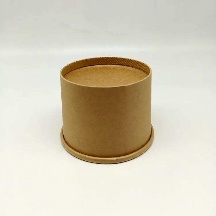 1300ml Single-Layer Coated Biodegradable Kraft Paper Salad Bowl