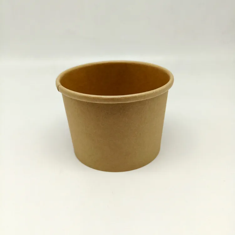 1300ml Single-Layer Coated Biodegradable Kraft Paper Salad Bowl