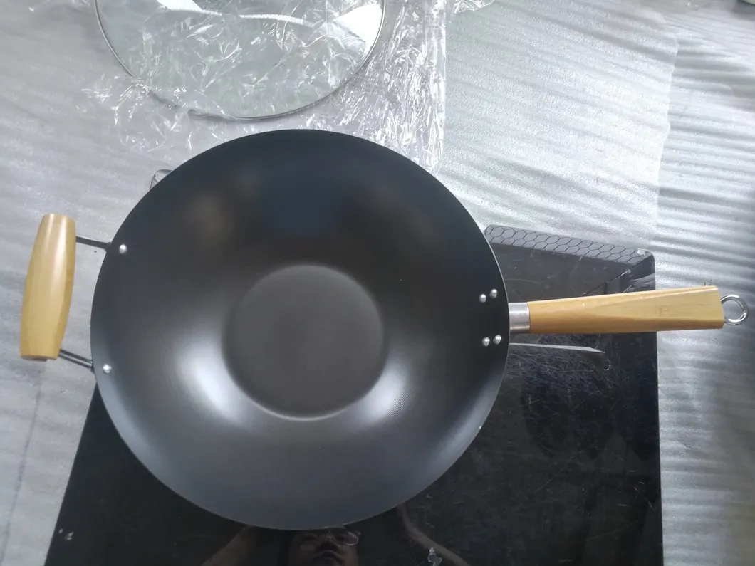 14" Carbon Steel Wok with Bamboo Handle