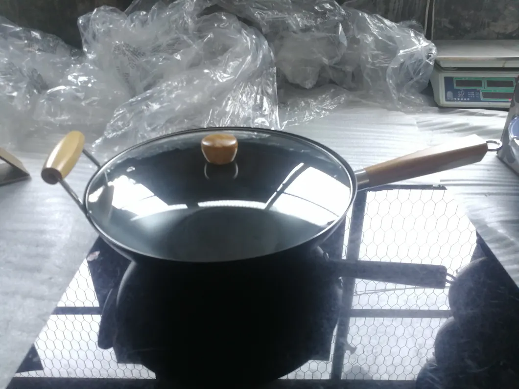 14" Carbon Steel Wok with Bamboo Handle