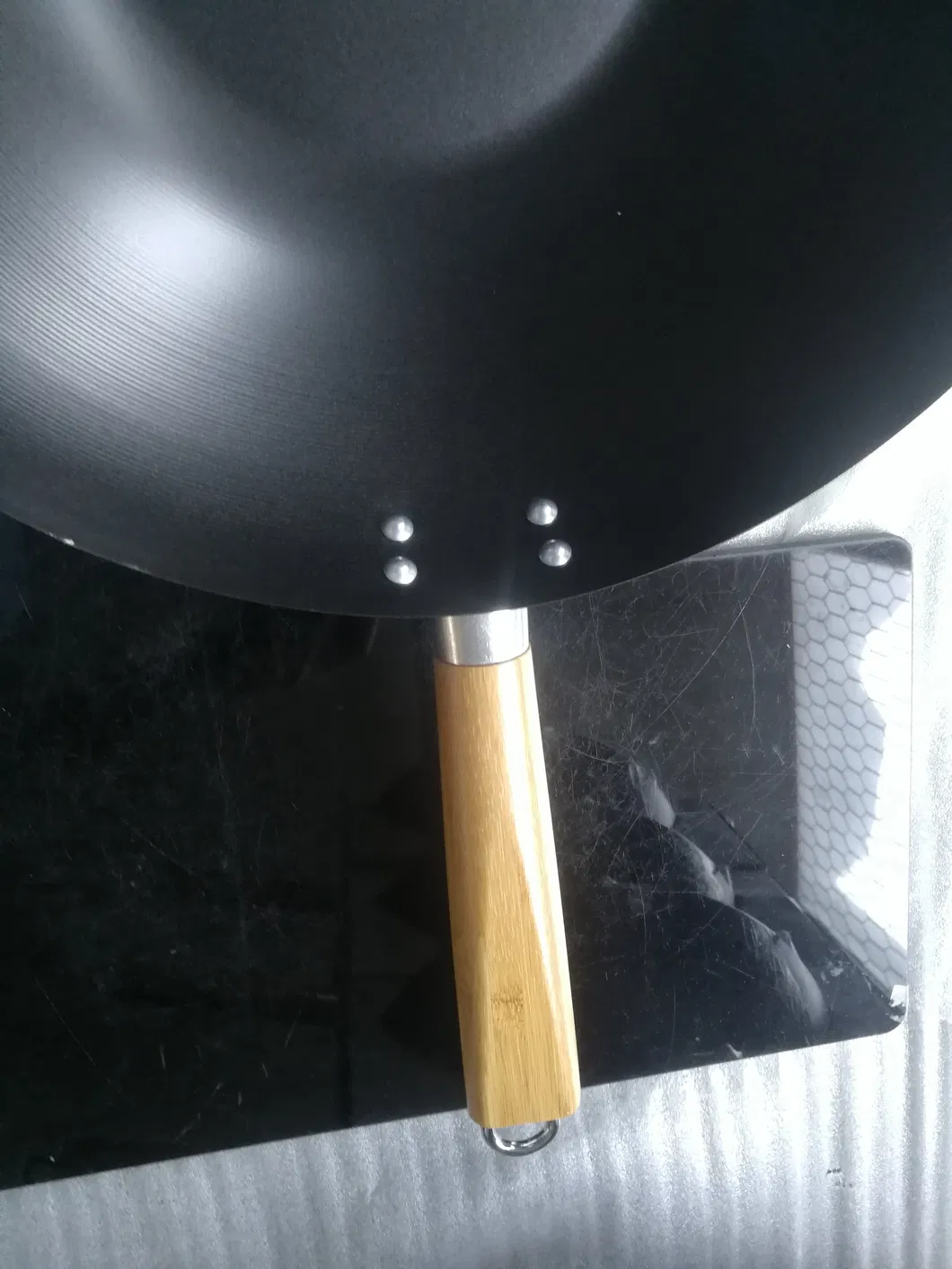 14" Carbon Steel Wok with Bamboo Handle