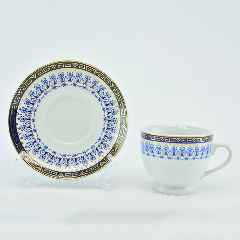 160 Ml Cheap Royal Golden Rim Coffee Cup and Saucer Cup & Saucer Set