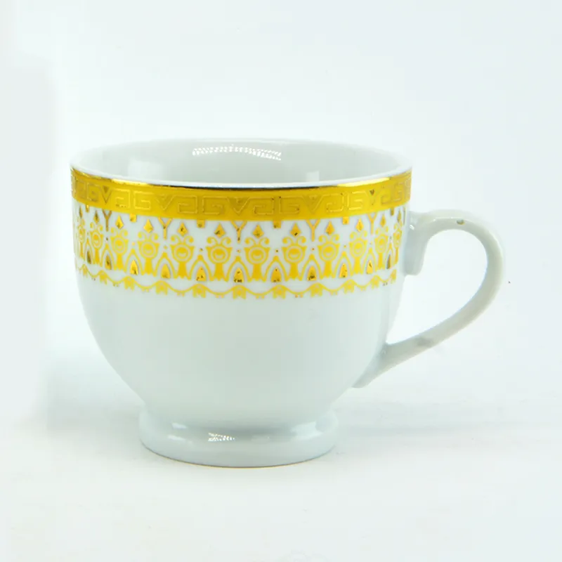 160 Ml Cheap Royal Golden Rim Coffee Cup and Saucer Cup & Saucer Set