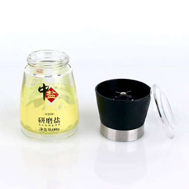 170ml Empty Glass Condiment Spice Salt Pepper Shakers Bottle