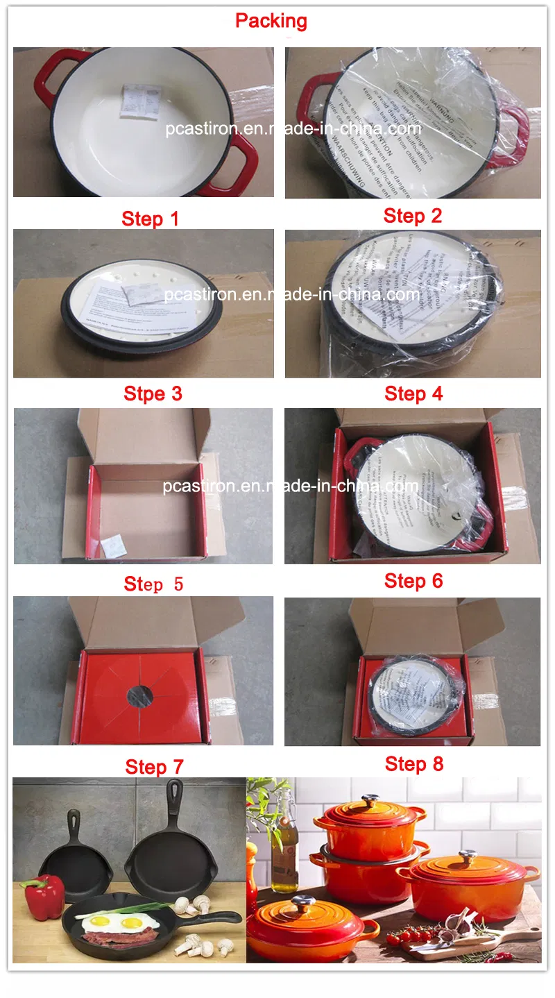 2.7L Cast Iron Casserole/Cast Iron Cookware BSCI LFGB FDA Approved