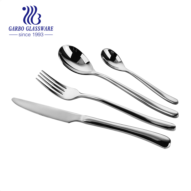 201 Stainless Steel Cutlery Set Silver Color Metal Flatware Dinner Set