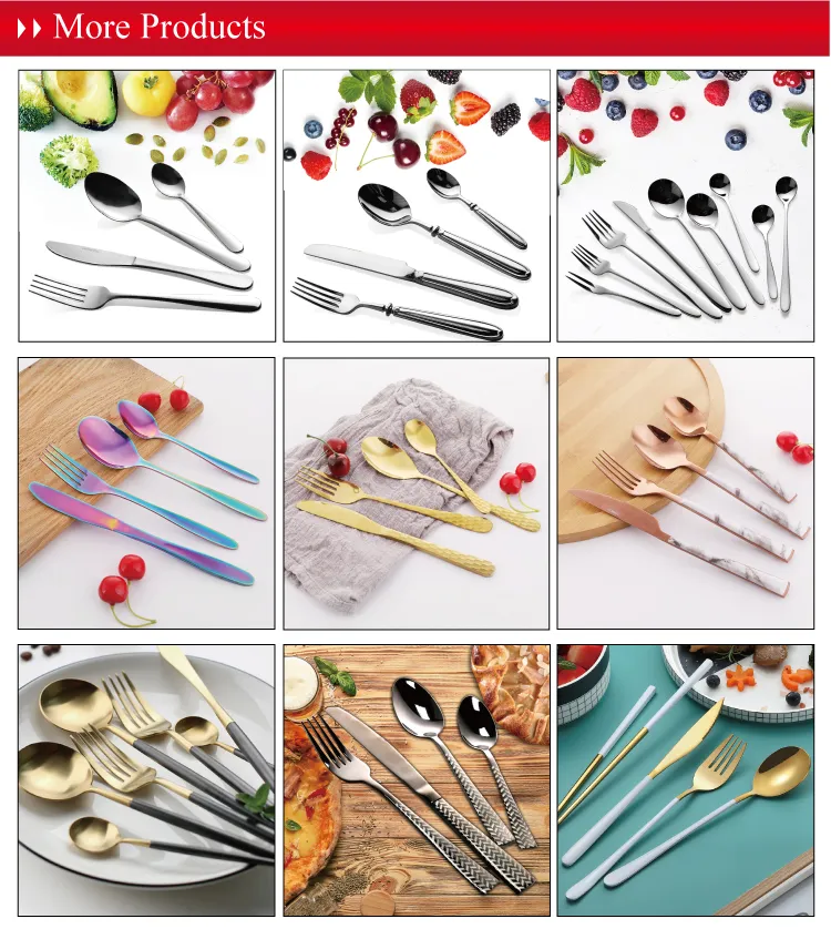 201 Stainless Steel Cutlery Set Silver Color Metal Flatware Dinner Set