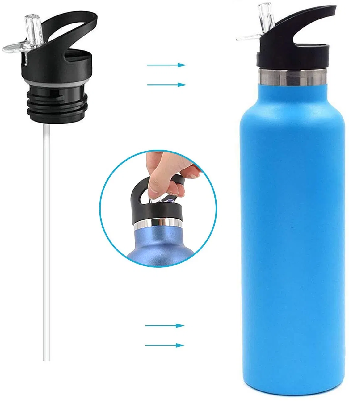 21oz Double Wall Stainless Steel Hydrp Flask for Sport Lids