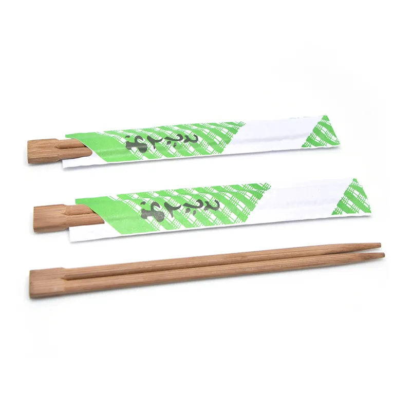 24cm Disposable Carbonized Compostable Twin Flat Carbonized Bamboo Chopstick