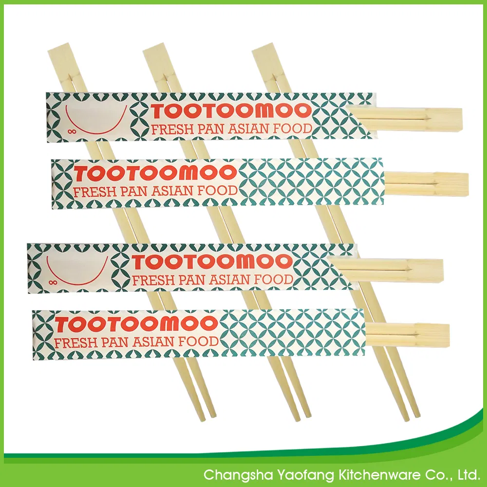 24cm Nature Chopsticks, High Quality Twins Chopsticks, Disposable Sushi Chopsticks with Semi-Closed Pape