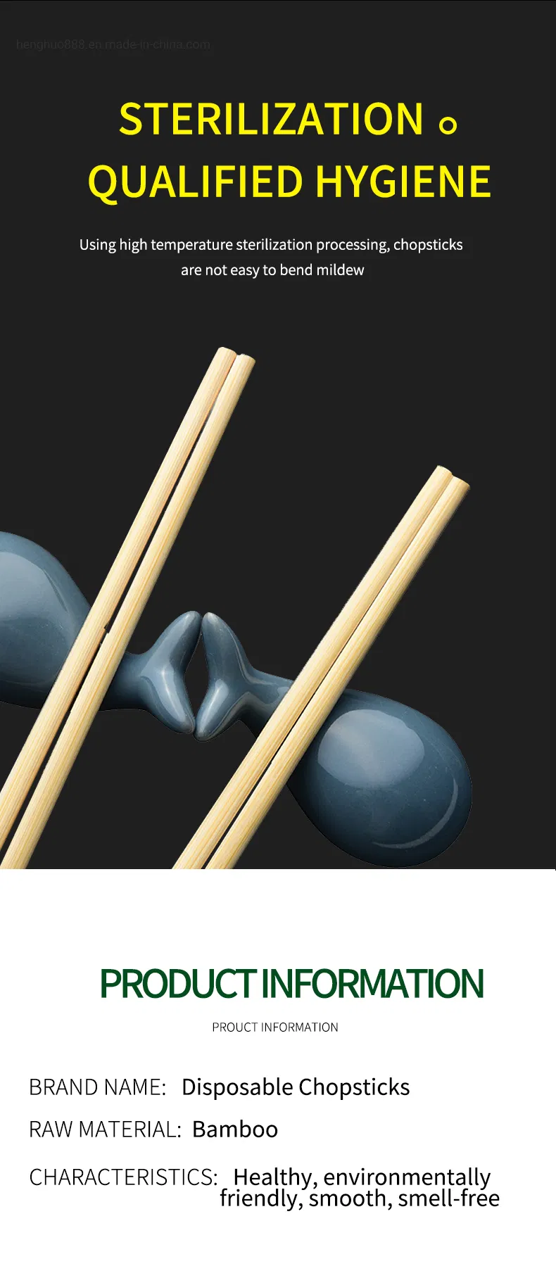 24cm Tensoge Paper Packing Chopsticks Disposable Bamboo Chopsticks Cheaper Price