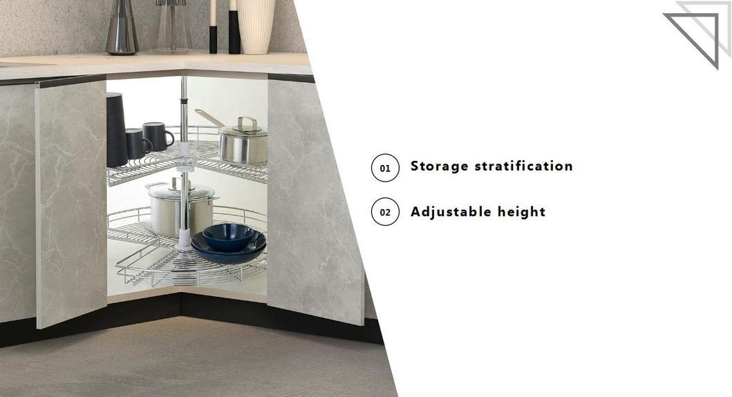 270 Degree Revolving Wire Basket for Kitchen Corner