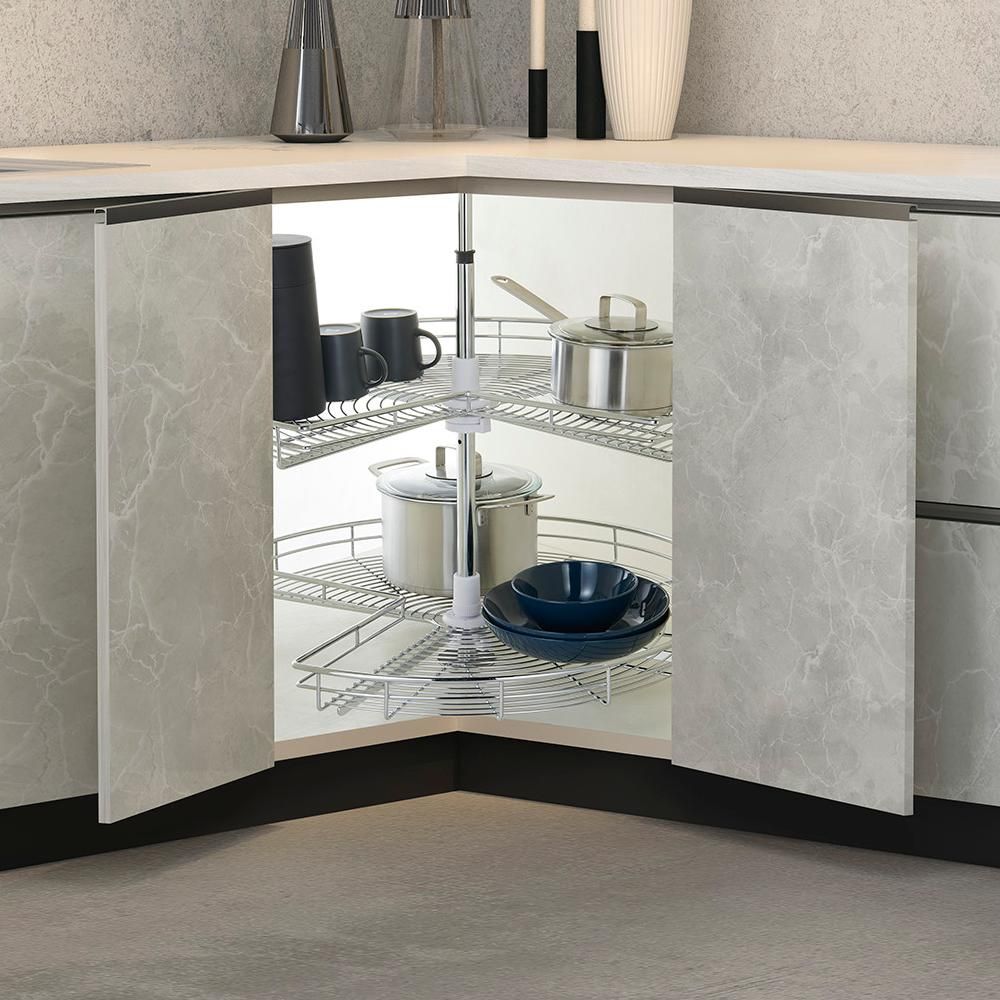 270 Degree Wire Revolving Corner Basket for Kitchen
