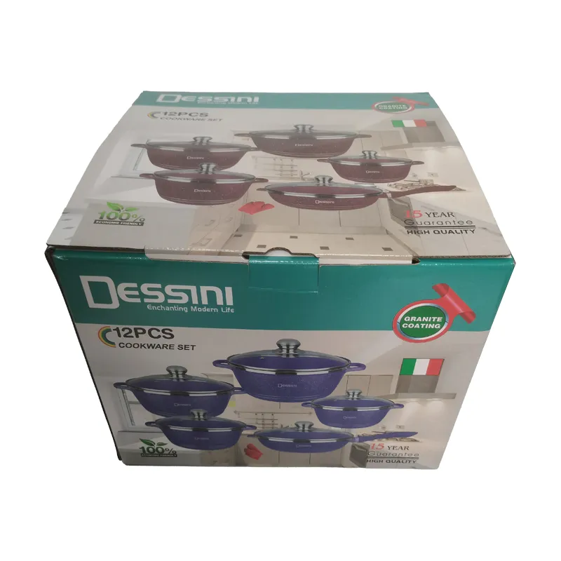 28cm Fry Pan with Red Color