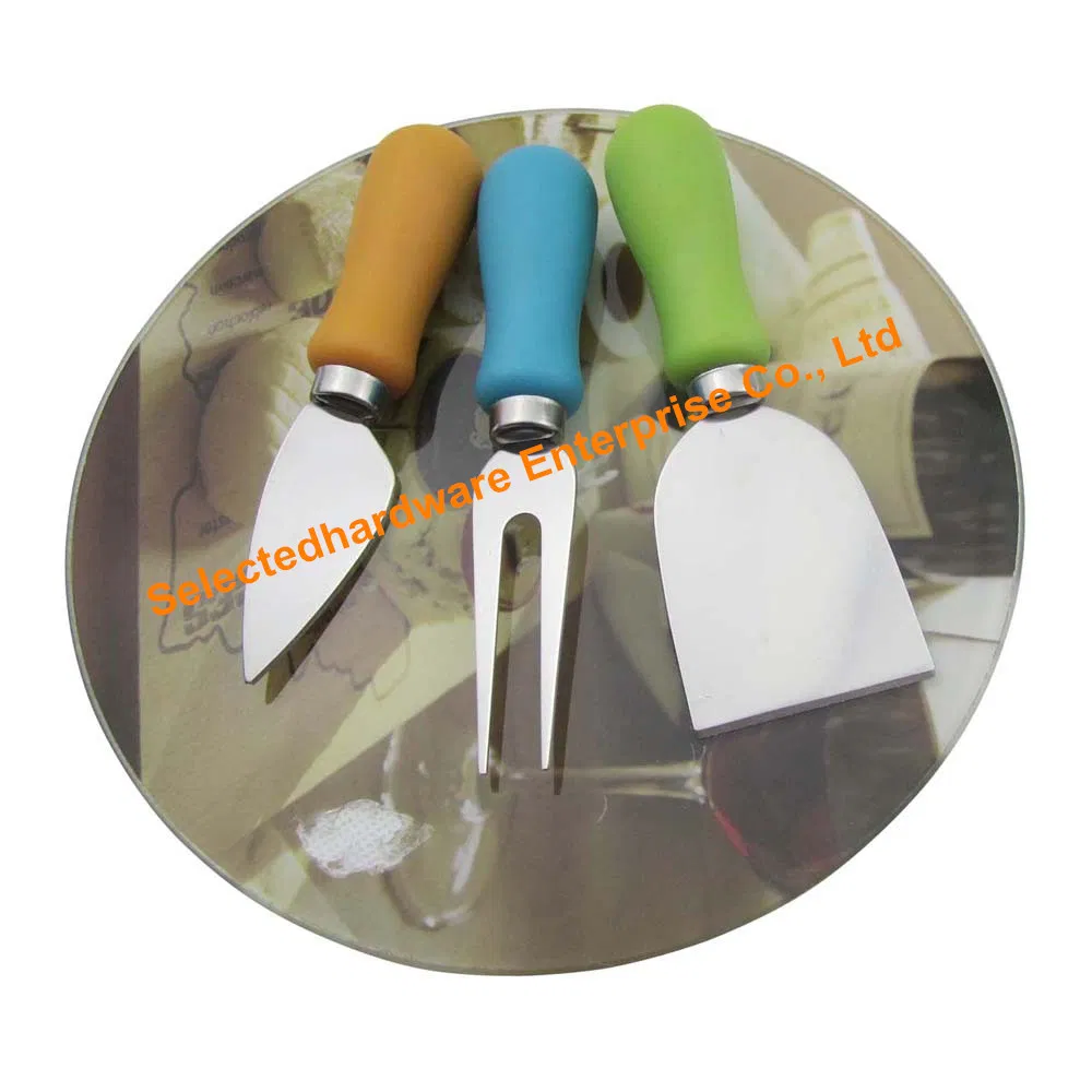 4PCS Parmesan Shaver Cheese Knife Tool Set with Glass Cutting Board