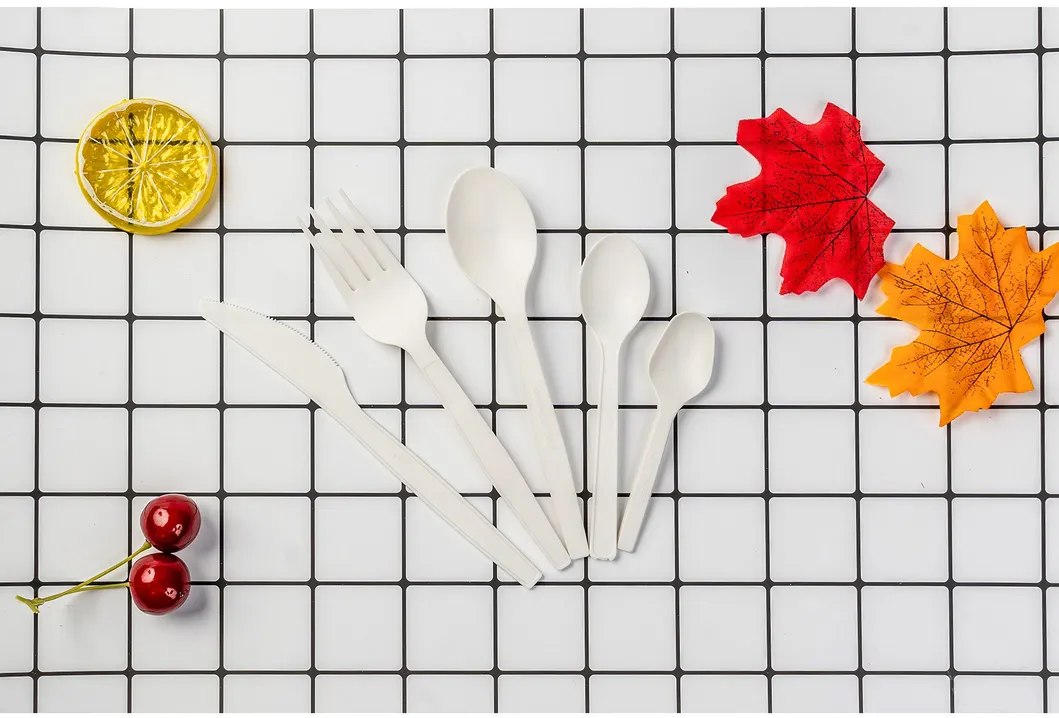 6/6.5 Inch Heavy Duty Cpla Cutlery 100% Compostable Biodegradable Disposable PLA/Cpla Cutlery Utensils