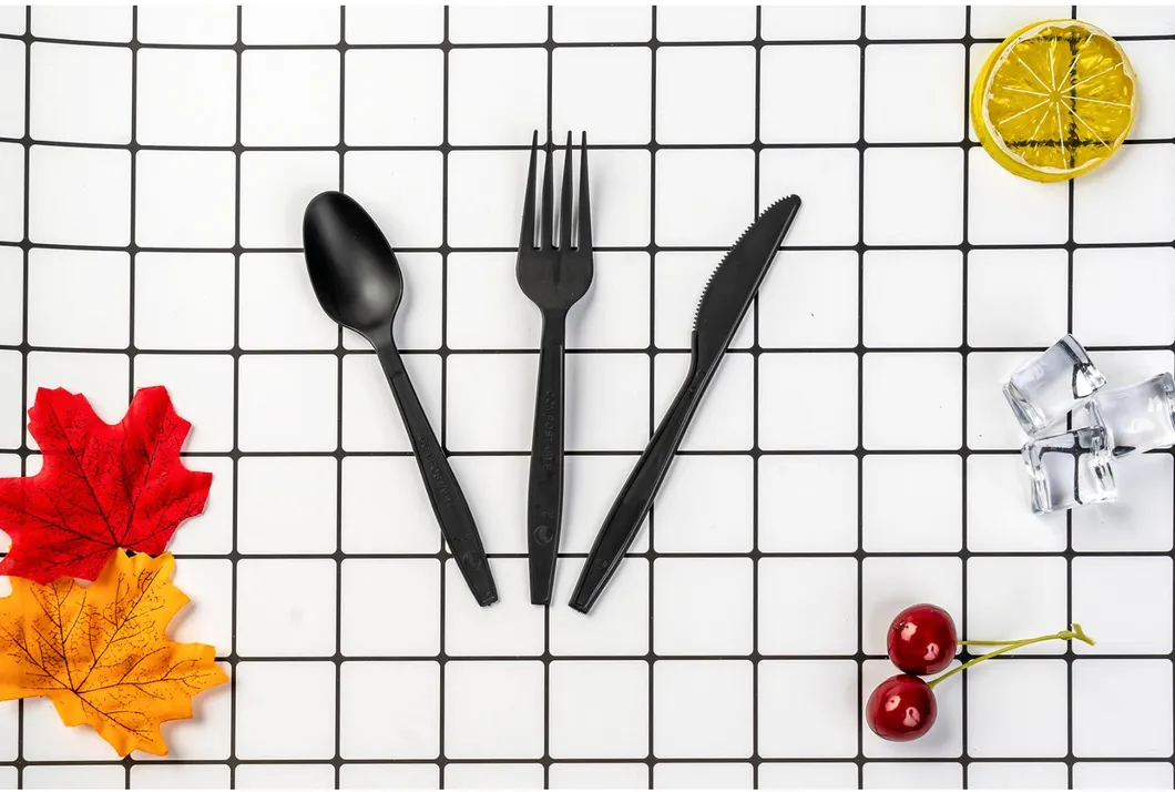 6/6.5 Inch Heavy Duty Cpla Cutlery 100% Compostable Biodegradable Disposable PLA/Cpla Cutlery Utensils