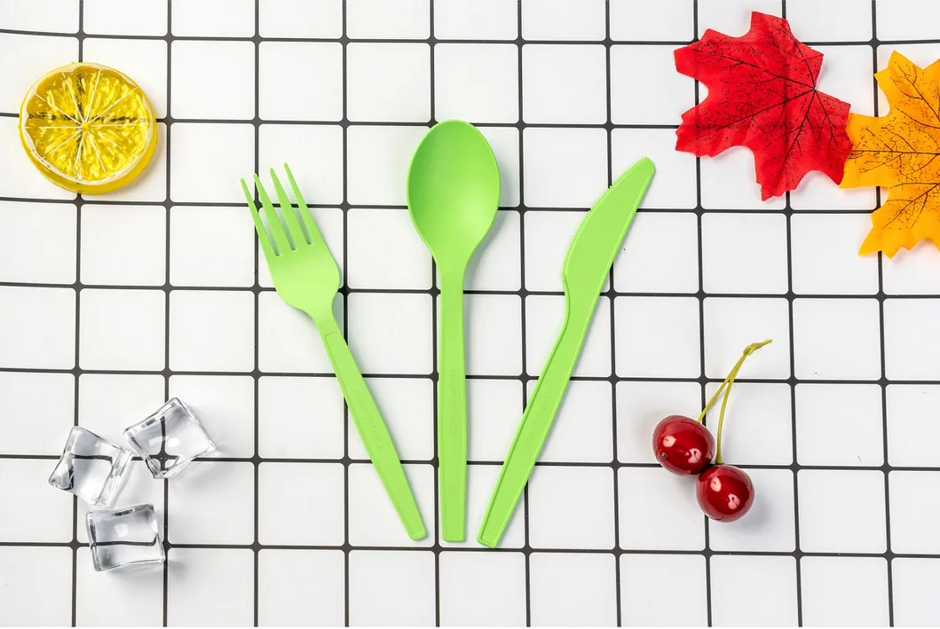 6/6.5 Inch Heavy Duty Cpla Cutlery 100% Compostable Biodegradable Disposable PLA/Cpla Cutlery Utensils