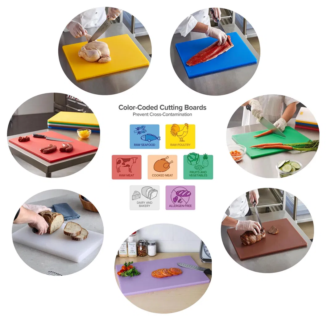7-Color Plastic Cutting Board LDPE Chopping Board 600X400X20mm Commercial Chopping Block