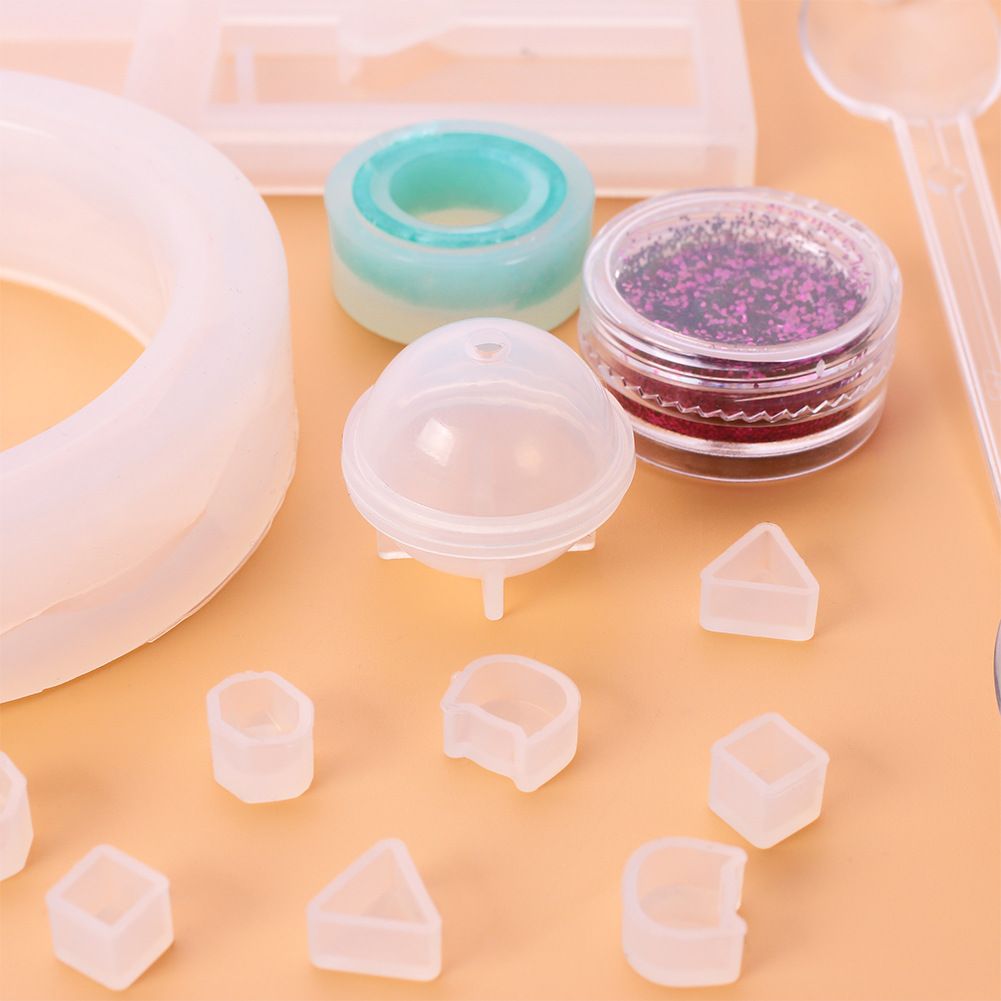 73PCS DIY Pendant Diamond Jewelry Accessories Crystal Epoxy Injection Mould