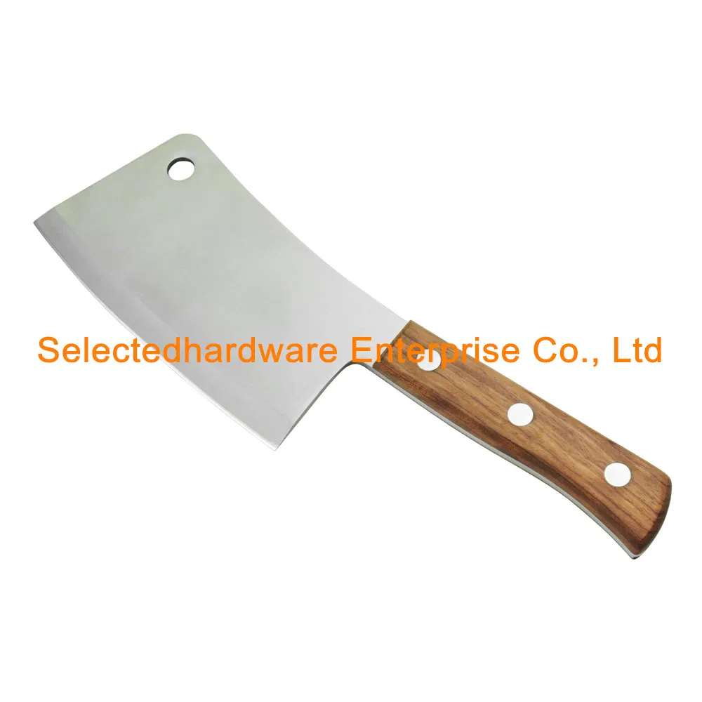 8 Inch Full Tang Wooden Handle Cleaver Butcher Knife