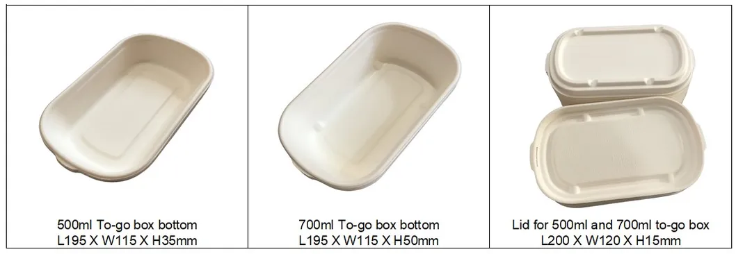 850ml Picnic Wheat Straw Fiber Compartment Meal Storage Lunch Container Food Preparation Box Outdoor Camping Light Meal Lunch Box, Optinal Lid, 9X5X2 Inch