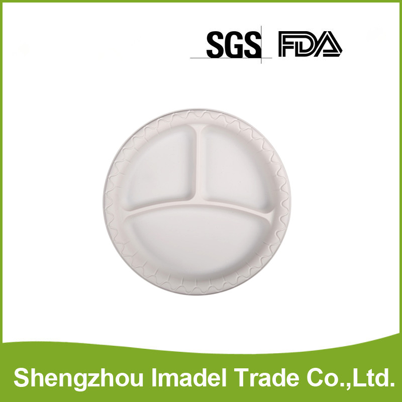 9 Inch Round White Dessert Sugarcane Biodegradable Corn Starch Disposable Plate 9 Inch Round White Dessert Sugarcane Biodegradable Corn Starch Disposable Plate