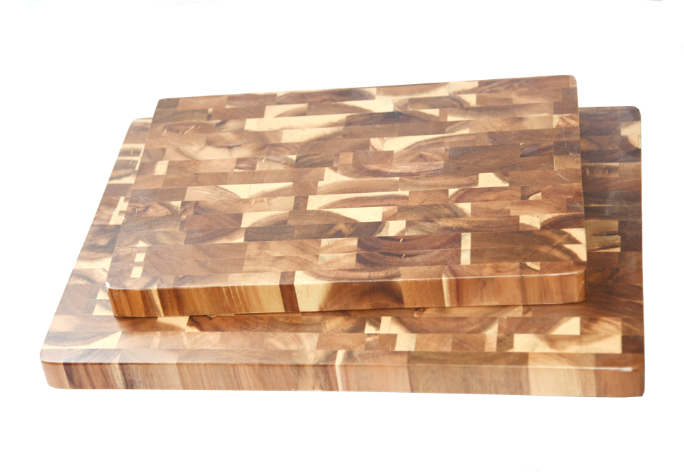 Acacia Wooden End Grain Cutting Board Butcher Block with Groove