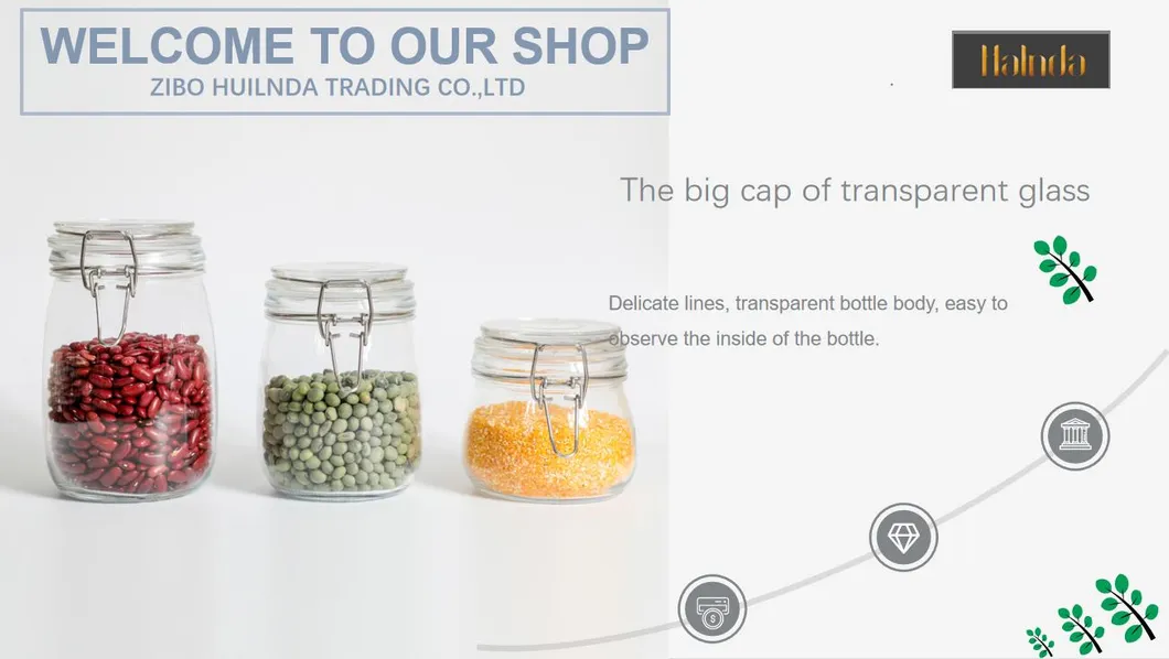 Airtight Glass Canister Set with Lids Food Storage Jar Storage Container with Clear Preserving Seal Wire Clip