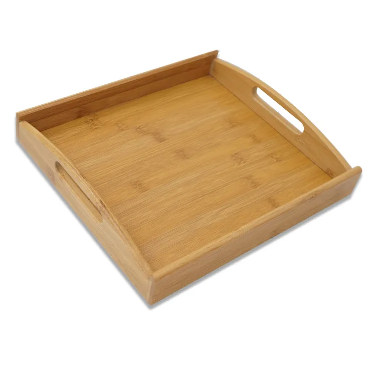 Bamboo Butler Serving Tray with Cut out Handlesy