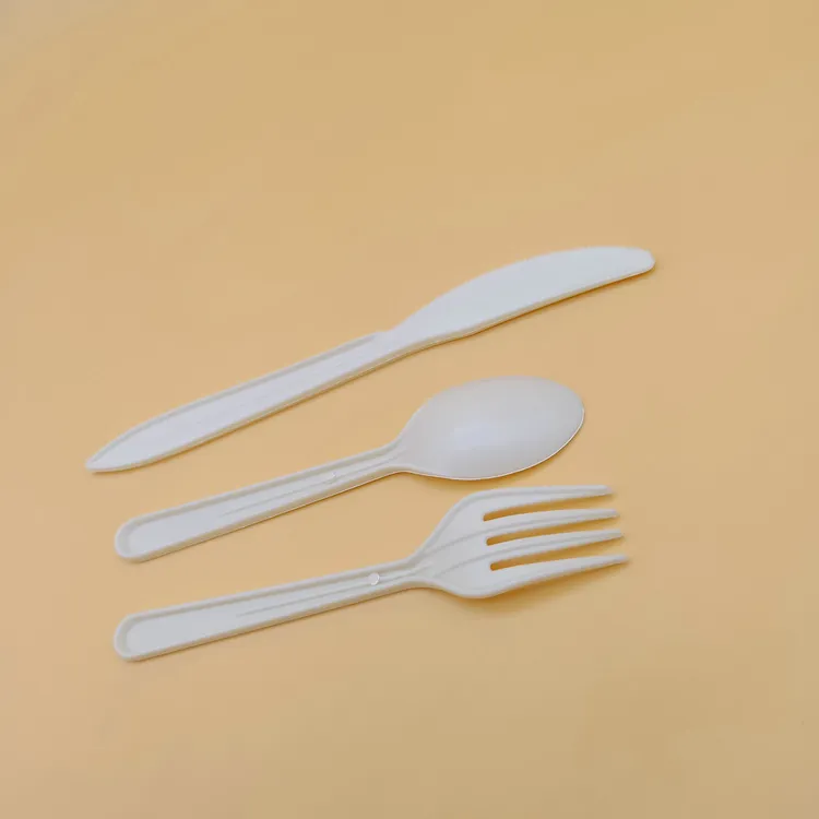 Biodegradable Corn Starch Disposable Knife and Fork Spoon