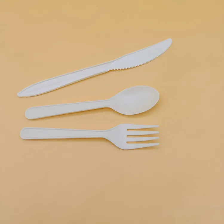 Biodegradable Corn Starch Disposable Knife and Fork Spoon