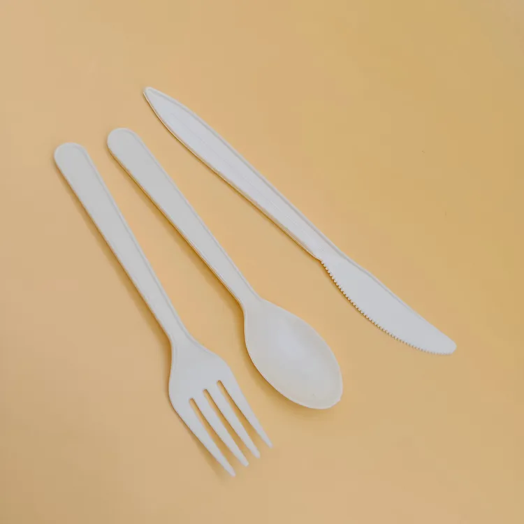 Biodegradable Corn Starch Disposable Knife and Fork Spoon
