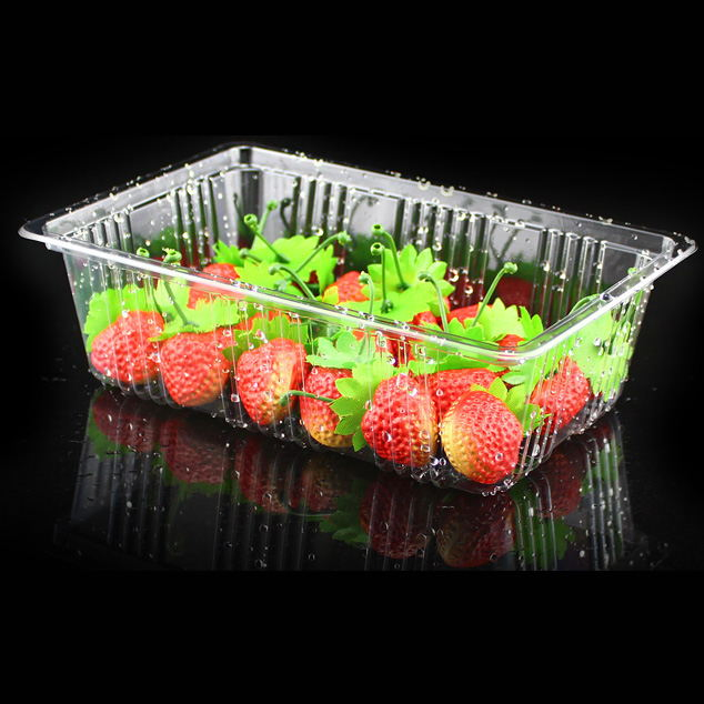 Blister clear disposable PET plastic punnets for fruits and vegetable