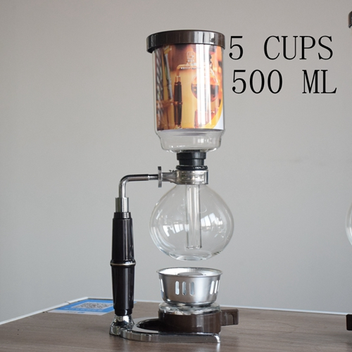 Bt3 Amazon Hot Sale 3/ 5 Cupsglass Coffee Syphon Counted Tea/ Coffee Siphon Espresso Coffee Maker