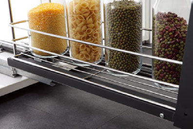 Cabinets 350 Kitchen Pantry Rack 2-Tier Basket Soft Closing