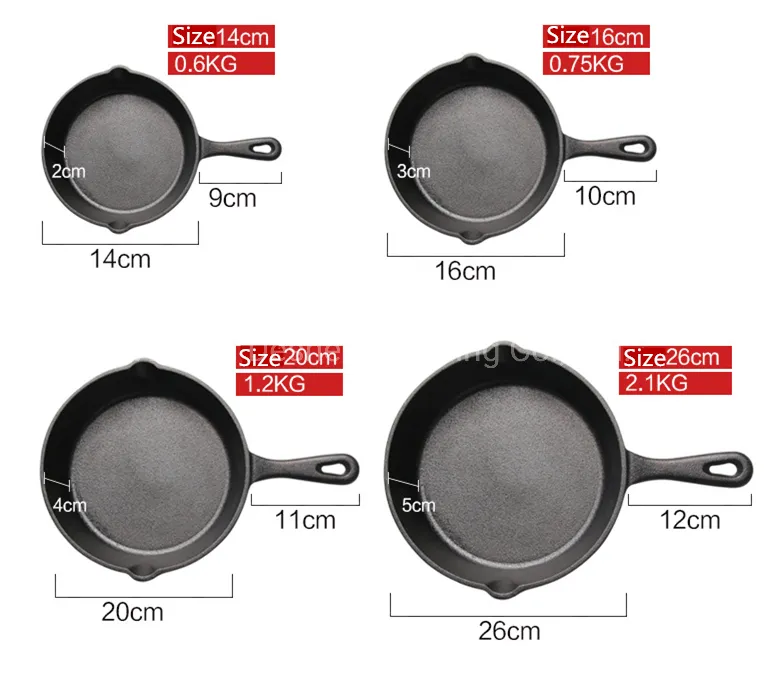 Cast Iron Frying Pan Set with Vegetable Oil Pre-Seasoned Non-Stick Cookware Set Oil