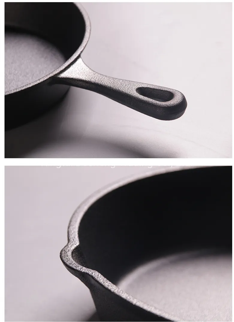 Cast Iron Frying Pan Set with Vegetable Oil Pre-Seasoned Non-Stick Cookware Set Oil