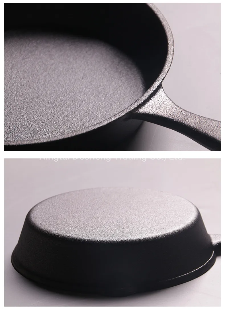 Cast Iron Frying Pan Set with Vegetable Oil Pre-Seasoned Non-Stick Cookware Set Oil