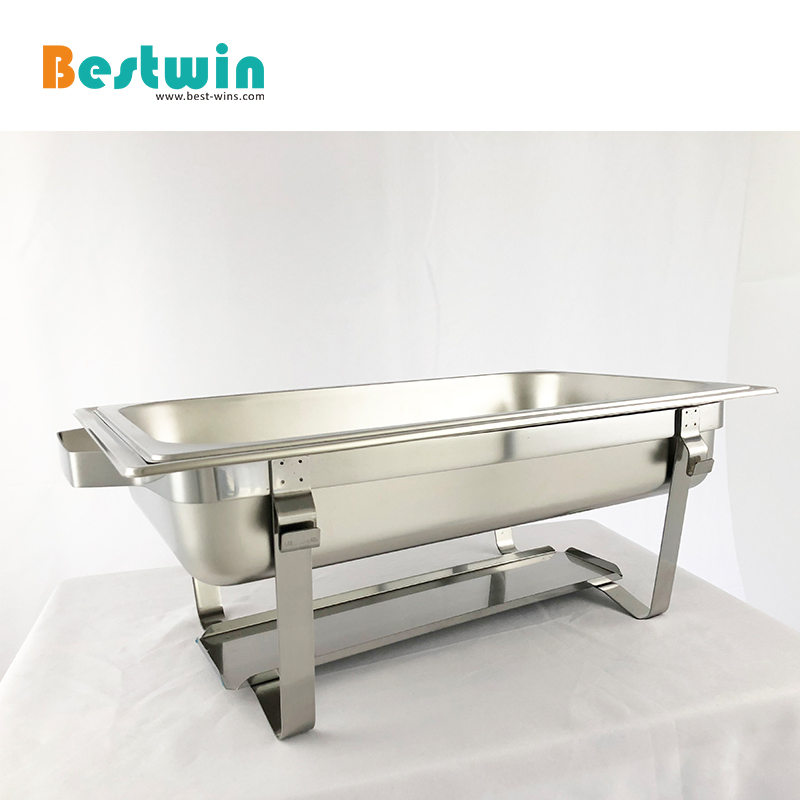 Catering Supplies F433 Stainless Steel 8qt. Chafing Dish Buffet Chafer Foldable Food Warmer